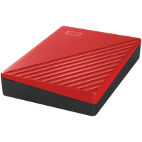 HDD Extern WD My Passport 4TB, 256-bit AES hardware encryption, Backup Software, Slim, USB 3.2 Gen 1 Type-A up to 5 Gb/s, Red - 4