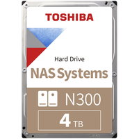 HDD NAS TOSHIBA N300 4TB CMR, 3.5'', 512MB, 7200RPM, SATA, TBW: 180 - 1