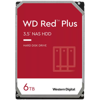 HDD NAS WD Red Plus 6TB CMR, 3.5'', 256MB, 5400 RPM, SATA 6Gbps, TBW: 180 - 1