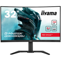 IIYAMA 32" ETE VA-panel Curved Gaming 1500R, G-Master Red Eagle, FreeSync, 2560x1440@144Hz, 350cd/m², 1x DisplayPort, 2xHDMI, 0, - 1