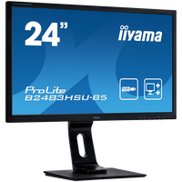 IIYAMA Monitor 24" VA-panel, 1920x1080, 4ms, 15cm Height Adj. Stand, Pivot, 250cd/m², HDMI, DisplayPort, USB-HUB, Speakers (23, - 2