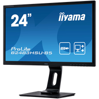 IIYAMA Monitor 24" VA-panel, 1920x1080, 4ms, 15cm Height Adj. Stand, Pivot, 250cd/m², HDMI, DisplayPort, USB-HUB, Speakers (23, - 3