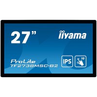 IIYAMA Monitor 27" PCAP Bezel Free 10-Points Touch, 1920x1080, IPS panel, DVI, HDMI, DisplayPort, 425cd/m² (with touch), 1000:1, - 1