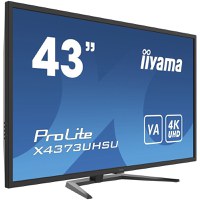 Iiyama Monitor 43" UW VA-panel, 3840x2160 UHS, 3ms, 400cdm² HDR400, Speakers, 2xHDMI, 1xDisplayPort, USB-HUB (2x3.0/2x2.0), PBP, - 2