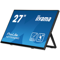 IIYAMA Monitor LED T2755QSC-B1 27” Optical Bonded PCAP 10pt IPS Edge to edge glass 2560 x 1440 @75Hz 400 cd/m² HDMI DP USB Hub - 4