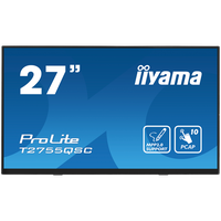 IIYAMA Monitor LED T2755QSC-B1 27” Optical Bonded PCAP 10pt IPS Edge to edge glass 2560 x 1440 @75Hz 400 cd/m² HDMI DP USB Hub - 1