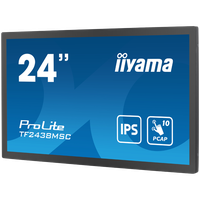 IIYAMA Monitor LED TF2438MSC-B1 TOUCH 23.8” 10pt Optical Bonded PCAP Open Frame 1920 x 1080 600cd 1000:1 5ms bonded PCAP HDMI DP - 3