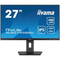 IIYAMA Monitor LED XUB2793QSU-B6 27” WQHD IPS 2560 x 1440 @100Hz 16:9 250 cd/m² 1300:1 1ms HDMI DP USB Hub 3.2, height, swivel, - 1