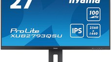 IIYAMA Monitor LED XUB2793QSU-B6 27” WQHD IPS 2560 x 1440 @100Hz 16:9 250 cd/m² 1300:1 1ms HDMI DP USB Hub 3.2, height, swivel,