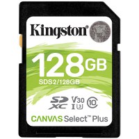 Kingston 128GB SDXC Canvas Select Plus 100R C10 UHS-I U3 V30 EAN: 740617298055 - 1