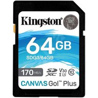 Kingston 64GB SDXC Canvas Go Plus 170R C10 UHS-I U3 V30 EAN: 740617301397 - 1