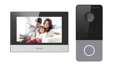 Kit videointercom IP Hikvision DS-KIS603-P(C) Flash 32 MB,memorie RAM 256MB,Indoor station: Supports live view of up to 16 IP ca