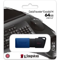 Memorie USB Flash Drive Kingston DataTraveler Exodia M, 64GB, USB 3.2, negru - 2