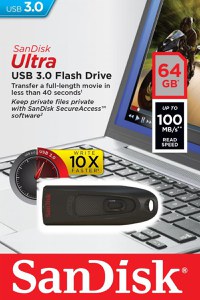 Memorie USB Flash Drive SanDisk Ultra, 64GB, USB 3.0 - 3