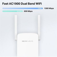 Mercusys AC1900 Wi-Fi Range Extender ME50G Dual-Band, Standarde Wireless: IEEE 802.11a/n/ac 5 GHz, IEEE 802.11b/g/n 2.4 GHz, Vit - 3