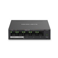 MERCUSYS DESKTOP SWITCH 5PORT MS105GP POE, Interfata: 5 x 5× 10/100/1000 Mbps RJ45 ports, 4 x POE, PoE Power Budget: 65 W, Stand - 1