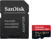 Micro Secure Digital Card SanDisk Extreme PLUS, 64GB, Clasa 10, R/W speed: up to 100MB/s/ 90MB/s, include adaptor SD (pentru tel - 1