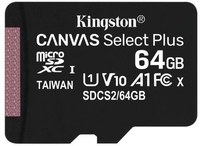 MicroSD Kingston, 64GB, Select Plus, Clasa 10 UHS-I Performance, R: 100 MB/s - 2