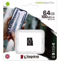 MicroSD Kingston, 64GB, Select Plus, Clasa 10 UHS-I Performance, R: 100 MB/s - 1