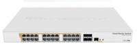 Mikrotik 24Port, 4 SFP, POE swirtch CRS328-24P-4S+RM, CPU: 800 MHz, Ram: 512Mb, 16Mb Flash, 24 x 10/100/1000, 4 x SFP, 2 x venti - 2