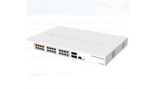 Mikrotik 24Port, 4 SFP, POE swirtch CRS328-24P-4S+RM, CPU: 800 MHz, Ram: 512Mb, 16Mb Flash, 24 x 10/100/1000, 4 x SFP, 2 x venti