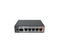 Mikrotik 5-Port Gigabt Ethernet Router, RB760iGS, 5* 10/100/1000Ethernetports, CPU nominal frequency: 880 MHz, 2* CPU core count - 1