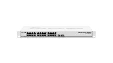 MikroTik Cloud Smart Switch 326-24G-2S+RM with 24* 10/100/1000 GigabitEthernet ports, 2* SFP+ cages, 1U rackmount case, PSU, Pas