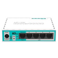 MIKROTIK HEX LITE 5-Port Ethernet Router RB750R2, plastic case, 650MHZ ,64MB, 5* Ethernet LAN (RJ-45), 10,100 Mbit/s, WAN Port: - 1