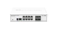 MikroTik Smart Switch, CRS112-8G-4S-IN 8x Gigabit Ethernet, 4x SFPcages, 400MHz CPU, 128MB RAM, desktop case, RouterOS L5