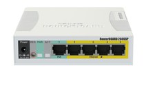 Mikrotik SOHO switch routerboard, RB260GSP, Flash Storage: 128 KB, PoEin: Passive, PoE out: Passive, 5* 10/100/1000 Ethernet por