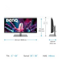 MONITOR BENQ PD3420Q 34 inch, Panel Type: IPS, Backlight: LED backlight ,Resolution: 3440x1440, Aspect Ratio: 21:9, Refresh Rate - 2