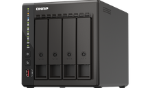 NAS QNAP 453E 4-Bay, CPU Intel Celeron J6412 4-core/4-thread processor, burst max. 2.6 GHz, RAM 8 GB DDR4 onboard not expandable