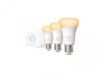 Pachet 3 Becuri LED inteligente Philips Hue A60, Bluetooth, E27, 8W (75W), 1100 lm, lumina alba (2200-6500K) + Consola Hue Bridg - 5