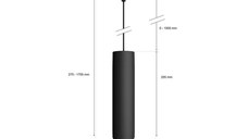 Pendul LED RGB Philips Hue Perifo, Bluetooth, control vocal, 24V, 5.2W, 490 lm, lumina alba si color (2000-6500K), IP20, 28.8x17