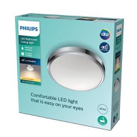 Plafoniera LED Philips Doris CL257, 17W, 1500 lm, lumina calda (2700K), IP44, 31.3cm, Crom - 1