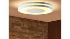 Plafoniera LED Philips Hue Being, Bluetooth, 22.5W (204W), 2500 lm, lumina alba (2200-6500K), 34.8cm, Metal/Plastic, Argintiu, I