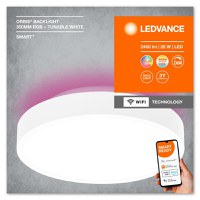 Plafoniera LED RGB inteligenta Ledvance SMART+ Wifi Orbis Backlight 350, 28W, 2400 lm, lumina alba si color (3000-6500K), IP20, - 1