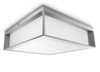 Plafoniera pentru exterior Philips Skies, 2xE27, max 2x42W, IP44, 260x260x81mm, Gri - 1