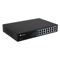 POE Switch Milesight 16 Porturi POE MS-S0216-GL, Porturi: 16X10/100MbpsPoEports(RJ45) +2X1000Mbps uplink ports, Alimentare: Buil - 1