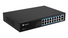 POE Switch Milesight 16 Porturi POE MS-S0216-GL, Porturi: 16X10/100MbpsPoEports(RJ45) +2X1000Mbps uplink ports, Alimentare: Buil