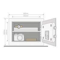 Seif compact de inalta siguranta Yale, 250x350x300 mm, YSEB/250/EB1 Caracteristici: Ușa tăiată cu laser-întărită cu placă armată - 2