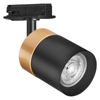 Spot cu montaj pe sina Ledvance TRACKLIGHT GOLD CYLINDER, 1xGU10 (neinclus), max 35W, IP20, reglabil, Ø65x142mm, Negru/Auriu - 2