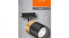 Spot cu montaj pe sina Ledvance TRACKLIGHT GOLD CYLINDER, 1xGU10 (neinclus), max 35W, IP20, reglabil, Ø65x142mm, Negru/Auriu