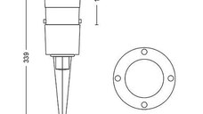 Spot LED pentru exterior cu spike Philips Puled Spike, 1xGU10, 5W (50W), 395 lm, lumina calda (2700K), IP44, 97x97x105mm, Negru