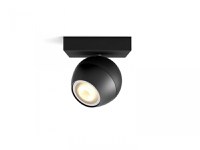 Spot LED Philips Hue Buckram, Bluetooth, GU10, 5W (50W), 350 lm, lumina alba (2200-6500K), IP20, 10.2cm, Metal, Negru, Intrerupa - 2