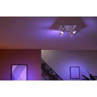 Spot LED RGB Cvadruplu Philips Hue Argenta, Bluetooth, 4xGU10, 4x5.7W, 4x350 lm, lumina alba si color (2000-6500K), IP20, Metal, - 2