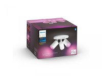 Spot LED RGB Triplu Philips Hue Fugato, Bluetooth, 3xGU10, 3x5.7W, 1050 lm, lumina alba si color (2000-6500K), IP20, Metal, Alb - 1