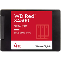 SSD NAS WD Red SA500 4TB SATA, 2.5", 7mm, Read/Write: 560/520 MBps, IOPS 87K/83K, TBW: 2500 - 1