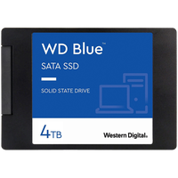 SSD WD Blue SA510 4TB SATA, 2.5", 7mm, Read/Write: 560/520 MBps, IOPS 87K/83K, TBW: 600 - 1