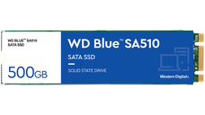 SSD WD Blue SA510 500GB SATA, M.2 2280, Read/Write: 560/510 MBps, IOPS 90K/82K, TBW: 200